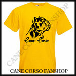T-Shirt mit Druck "CANE CORSO" + Portrait kupiert