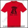 T-Shirt mit Druck "CANE CORSO" + Portrait